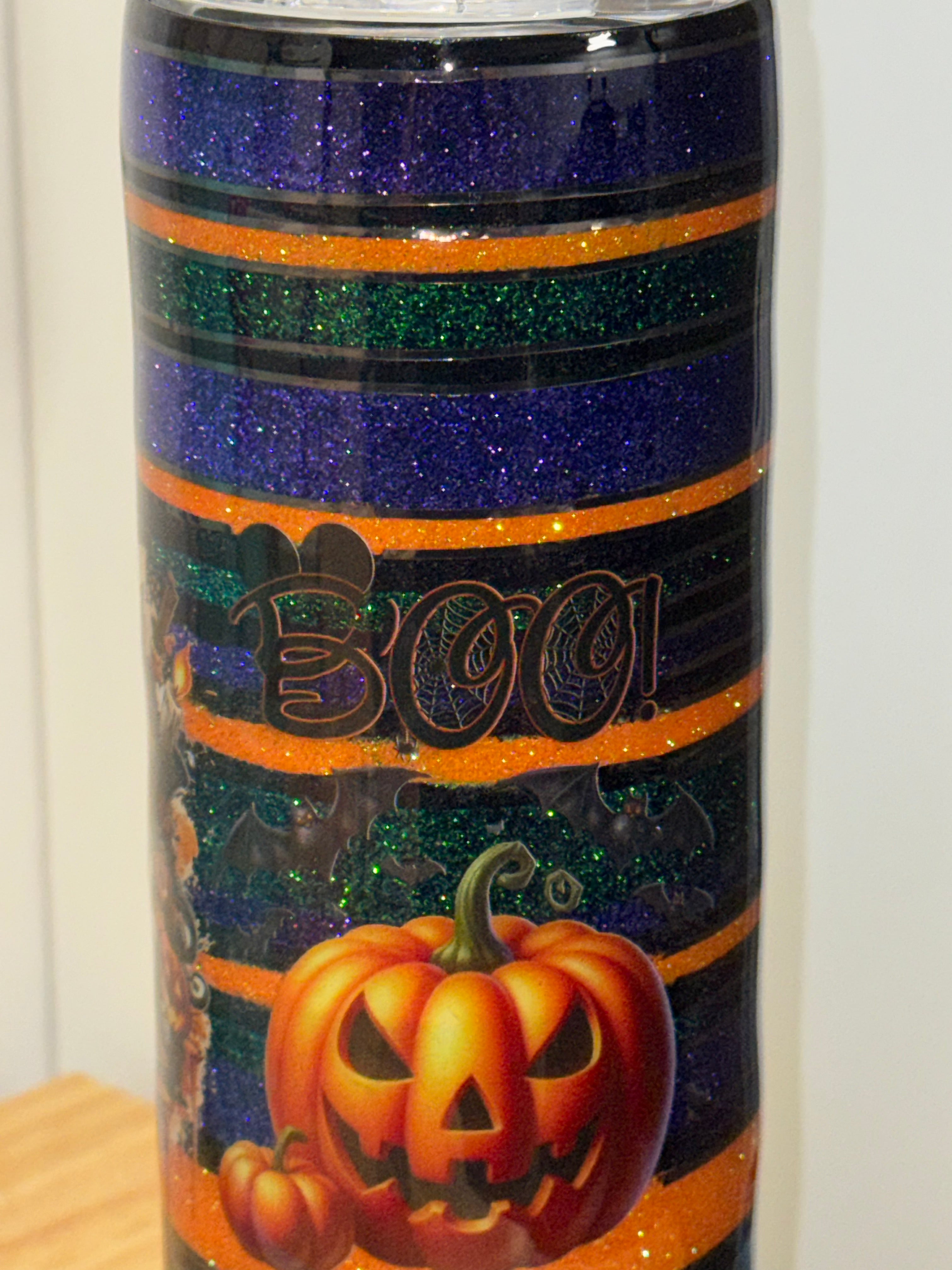 Halloween Glitter Tumbler – BOO! 30 oz – One of a Kind