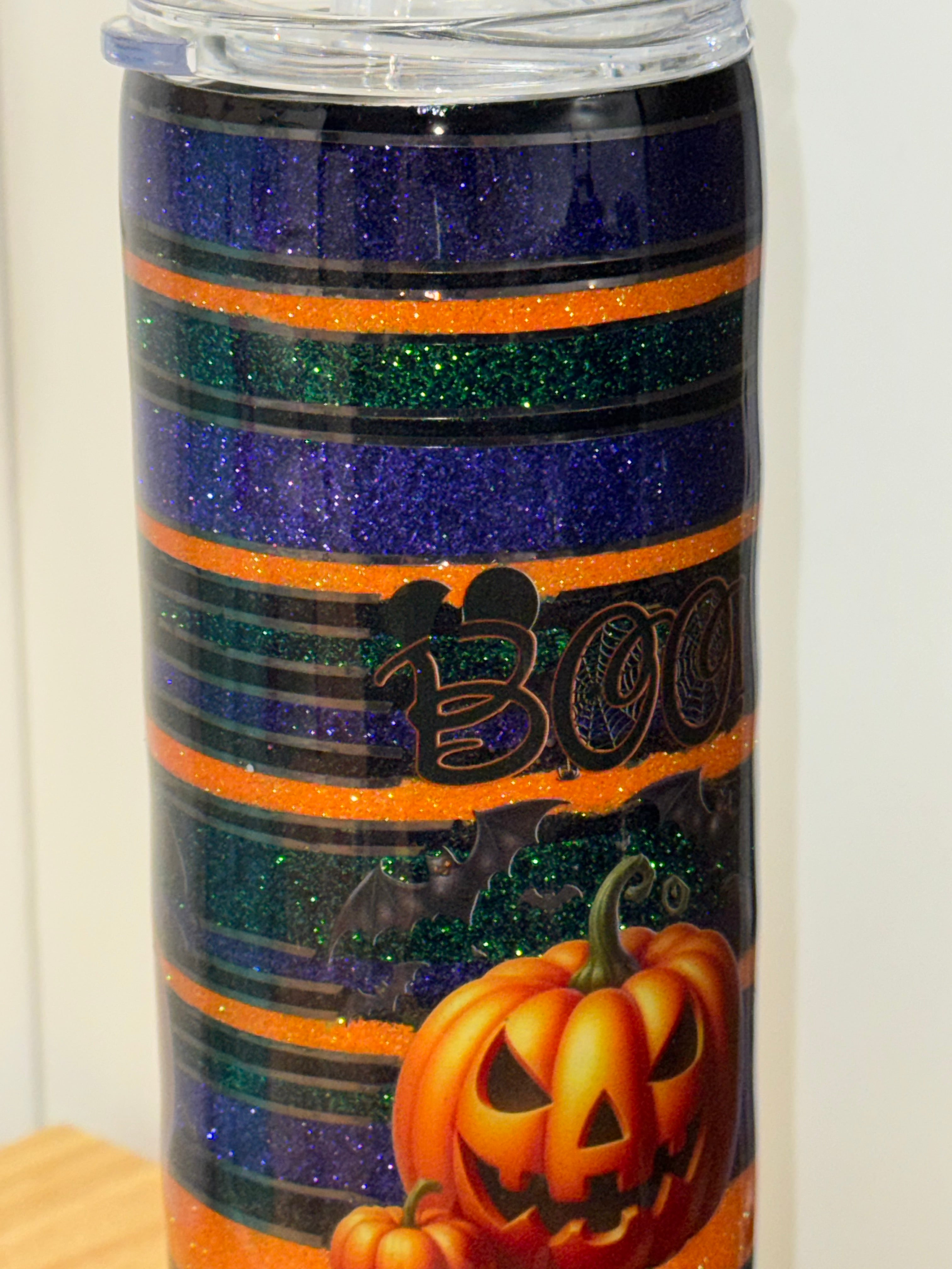 Halloween Glitter Tumbler – BOO! 30 oz – One of a Kind