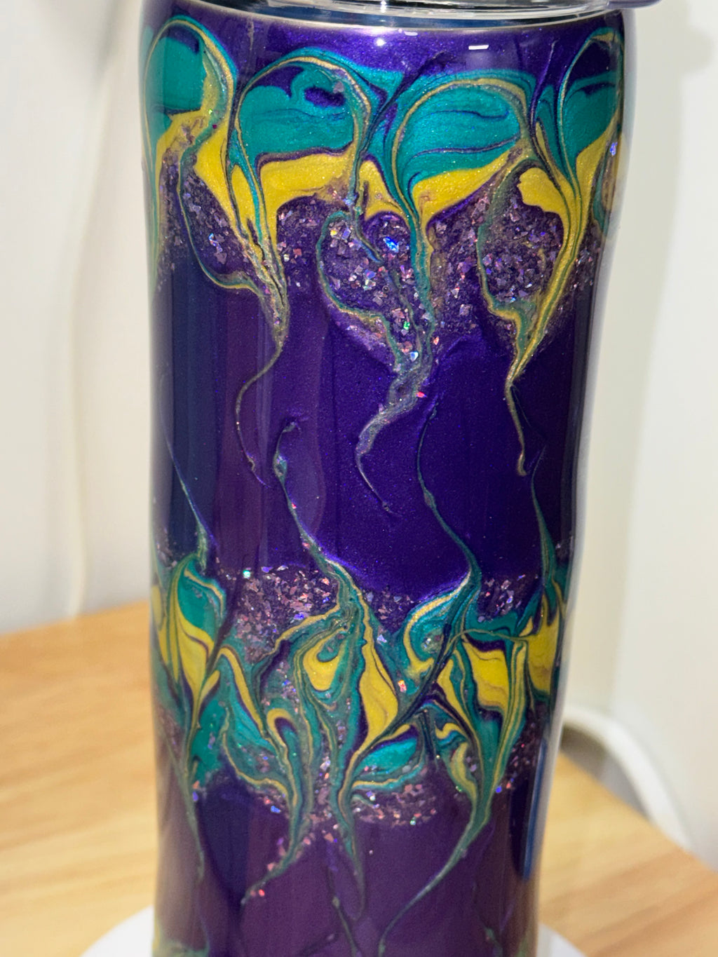 Mardi Gras Pour Art 20 oz Tumbler – One of a Kind
