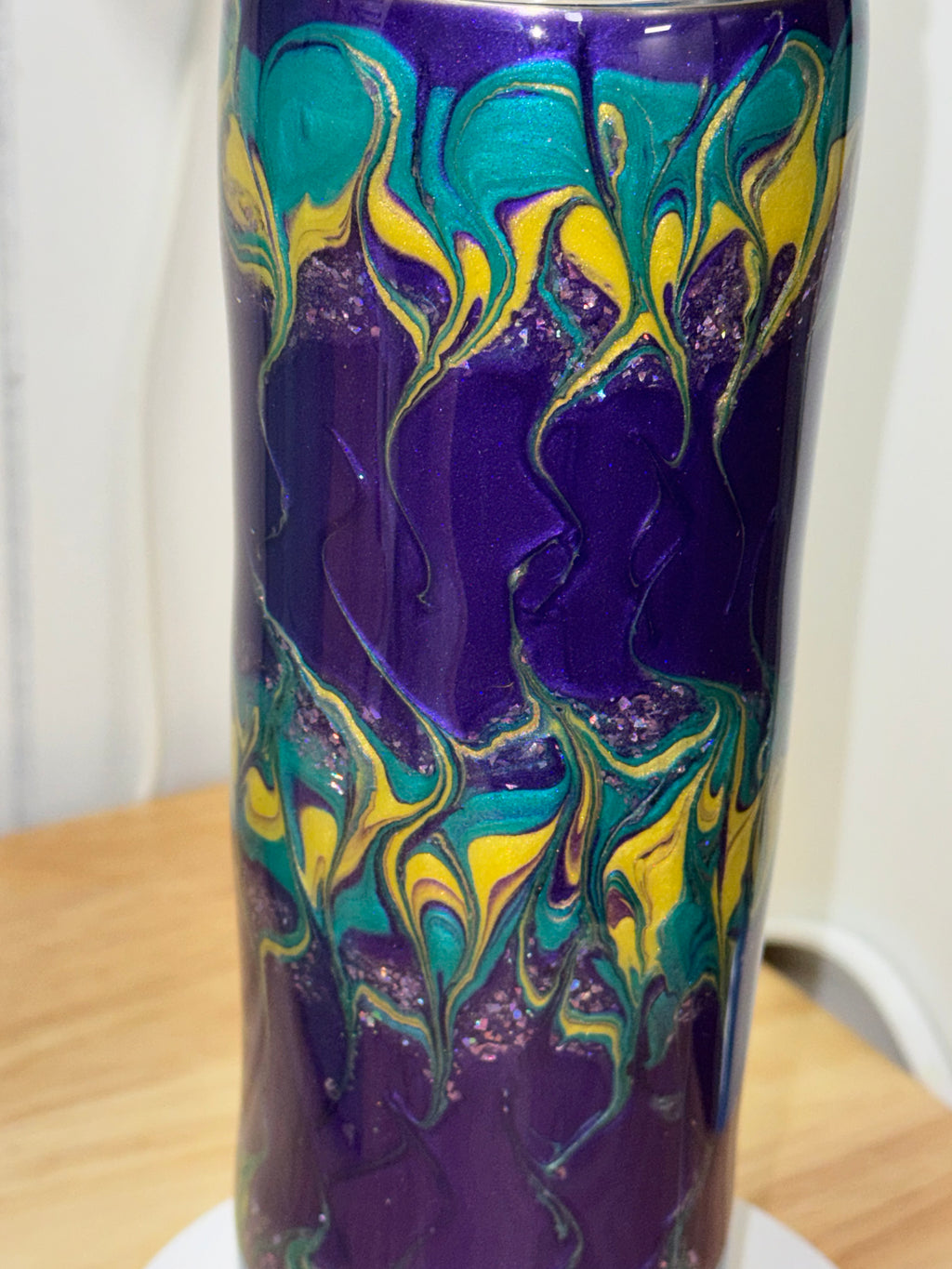 Mardi Gras Pour Art 20 oz Tumbler – One of a Kind