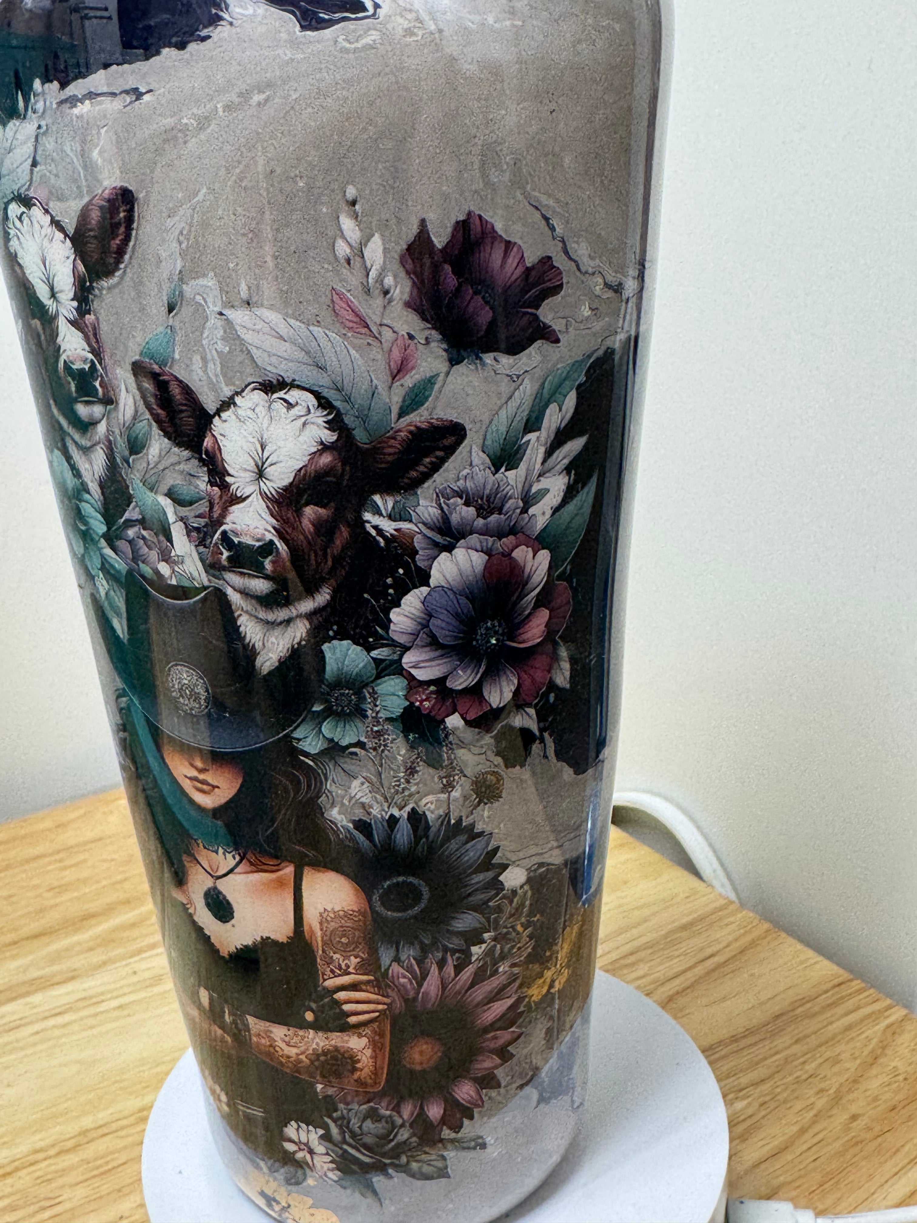 Boho Cowgirl Resin Tumbler – 32 oz