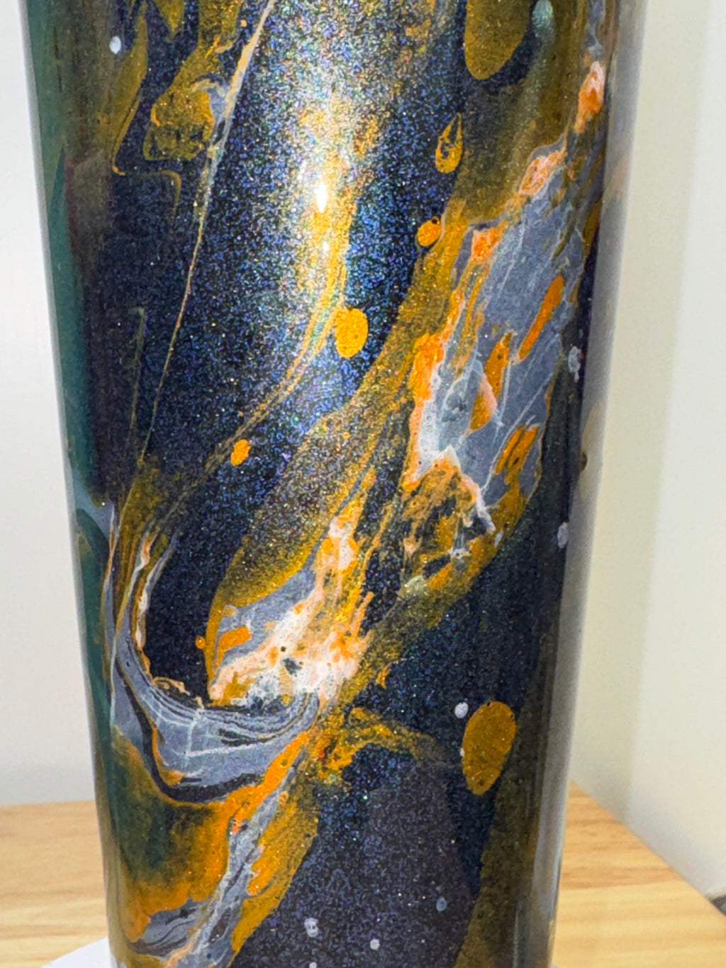 Hand-Painted Galaxy Glitter 32 oz Tumbler