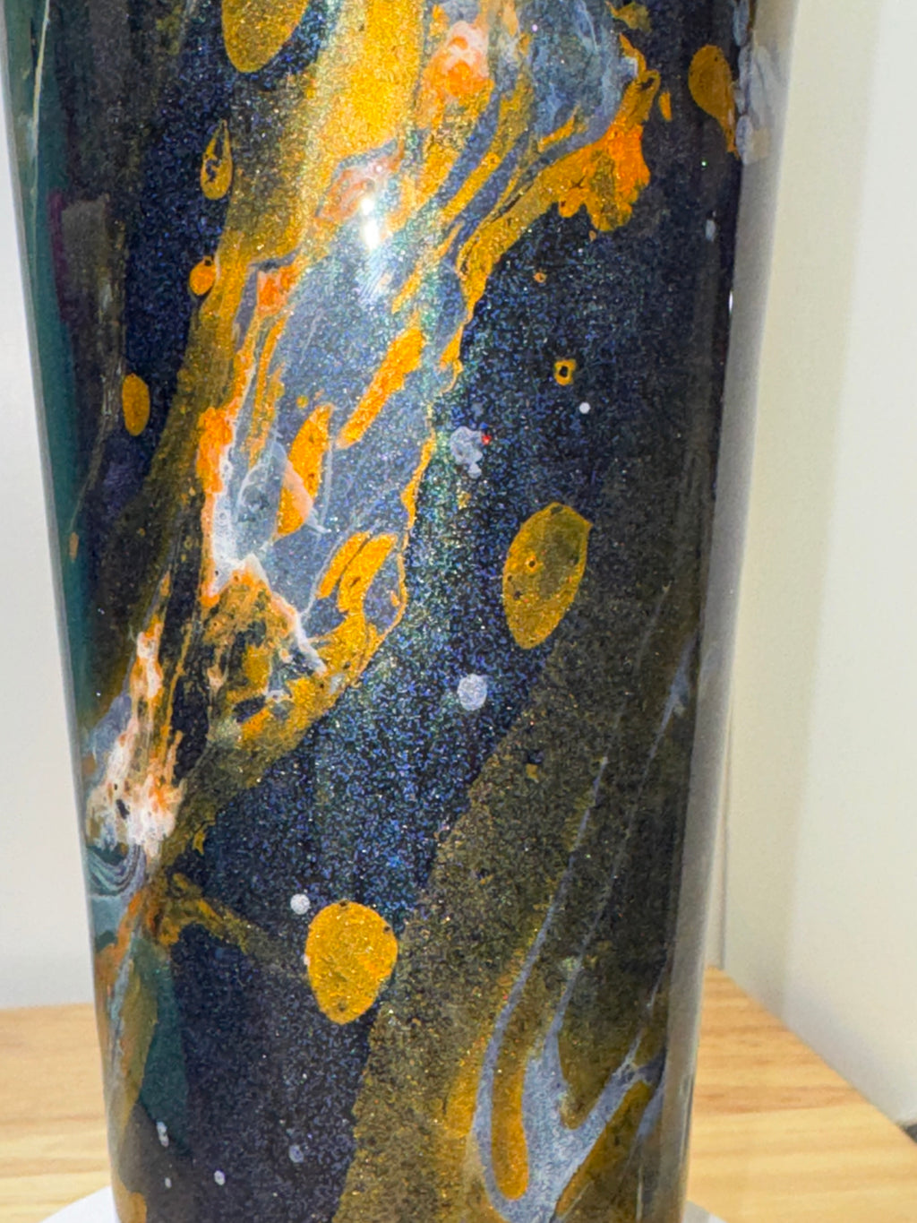 Hand-Painted Galaxy Glitter 32 oz Tumbler