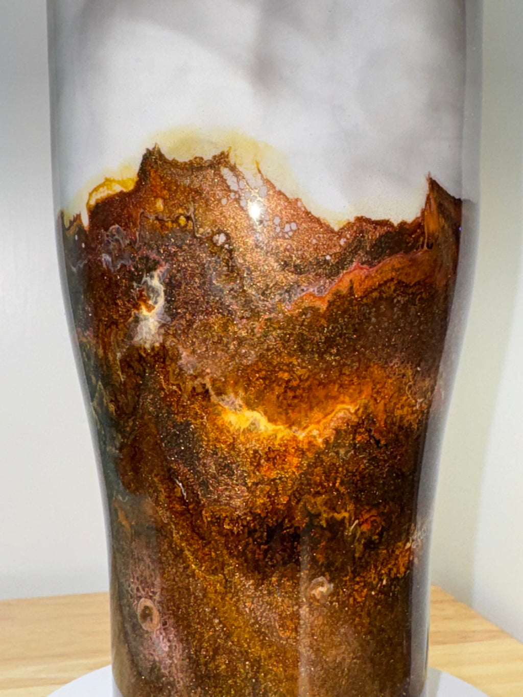 Resin Art 20oz Tumbler – Mountain Sunset